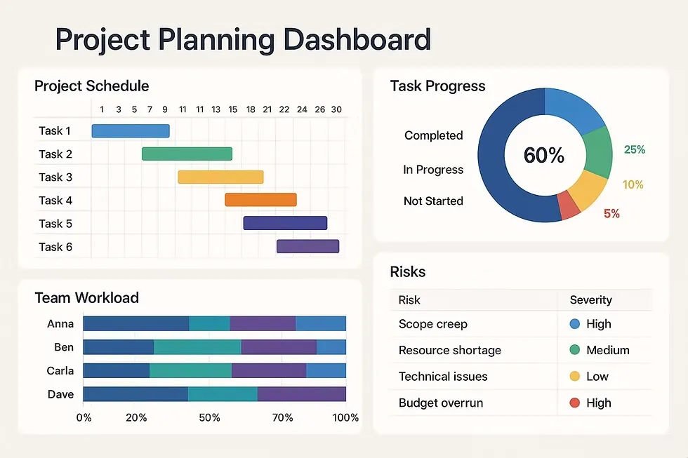 Daily balance overview dashboard showing work blocks, walk breaks, and weekly summary metrics
